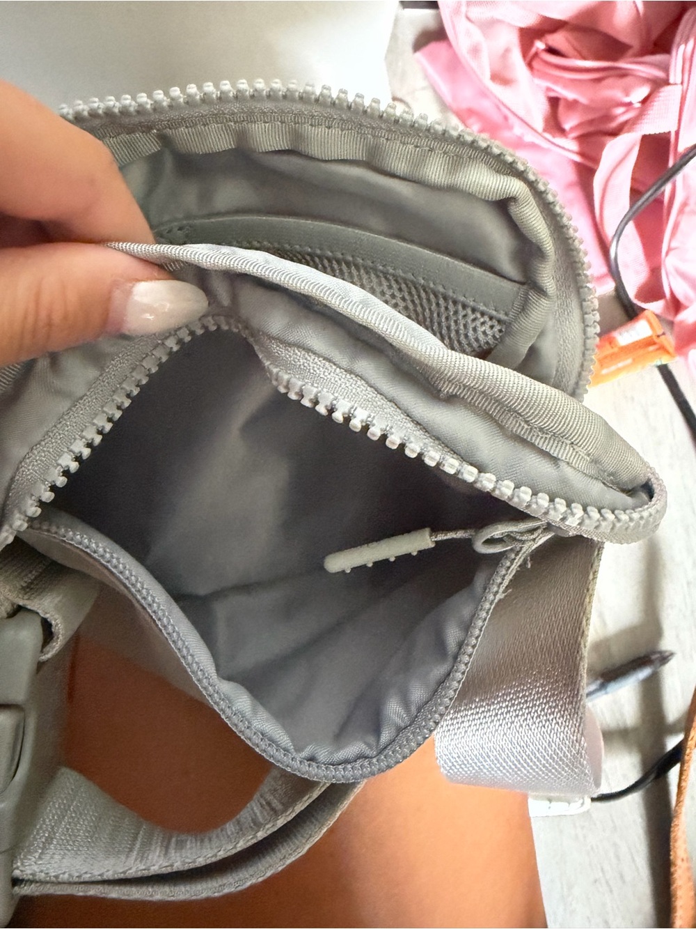 lululemon athletica Light Gray Crossbody Organizer